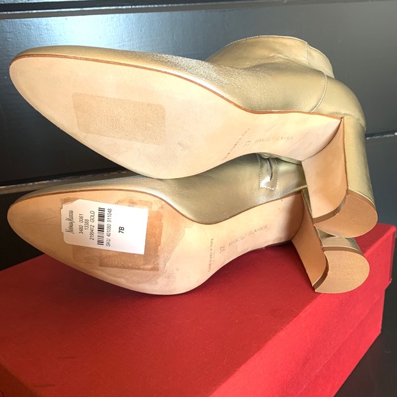 Manolo Blahnik “Brusta” metallic booties - Picture 11 of 13